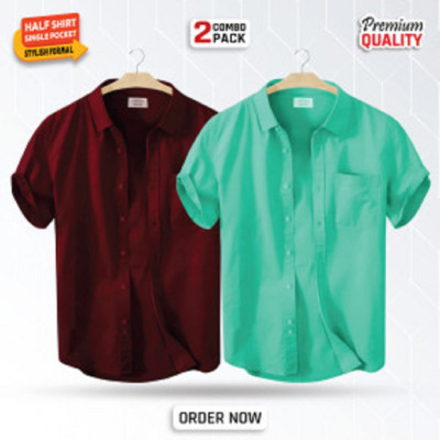 Solid Colour Half Sleeve Shirt
