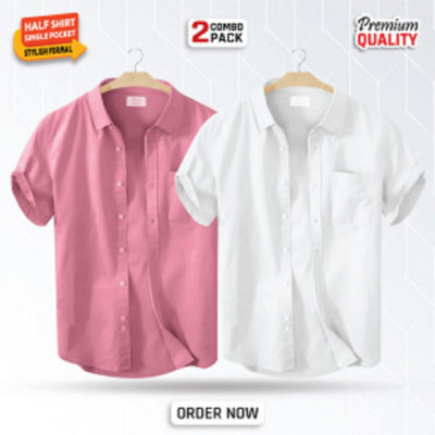 Solid Colour Half Sleeve Shirt