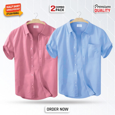 Solid Colour Half Sleeve Shirt