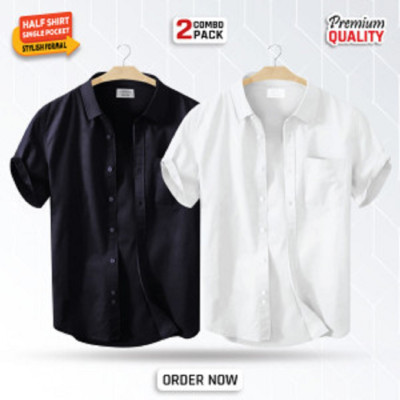 Solid Colour Half Sleeve Shirt