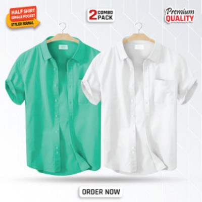 Solid Colour Half Sleeve Shirt