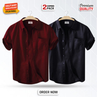 Solid Colour Half Sleeve Shirt